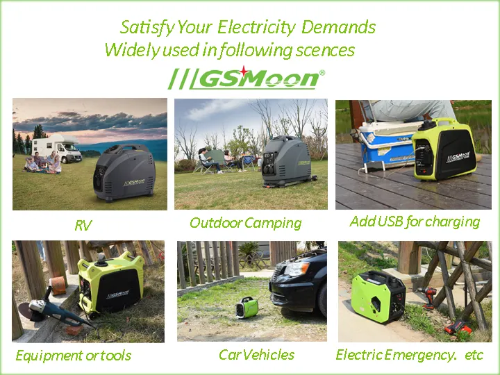 1.2kw Gsmoon 60cc 58dB Quite Silent Welding Soundproof Gasoline Inverter Generators, CE/GS/EPA/RoHS/Noise Certificates