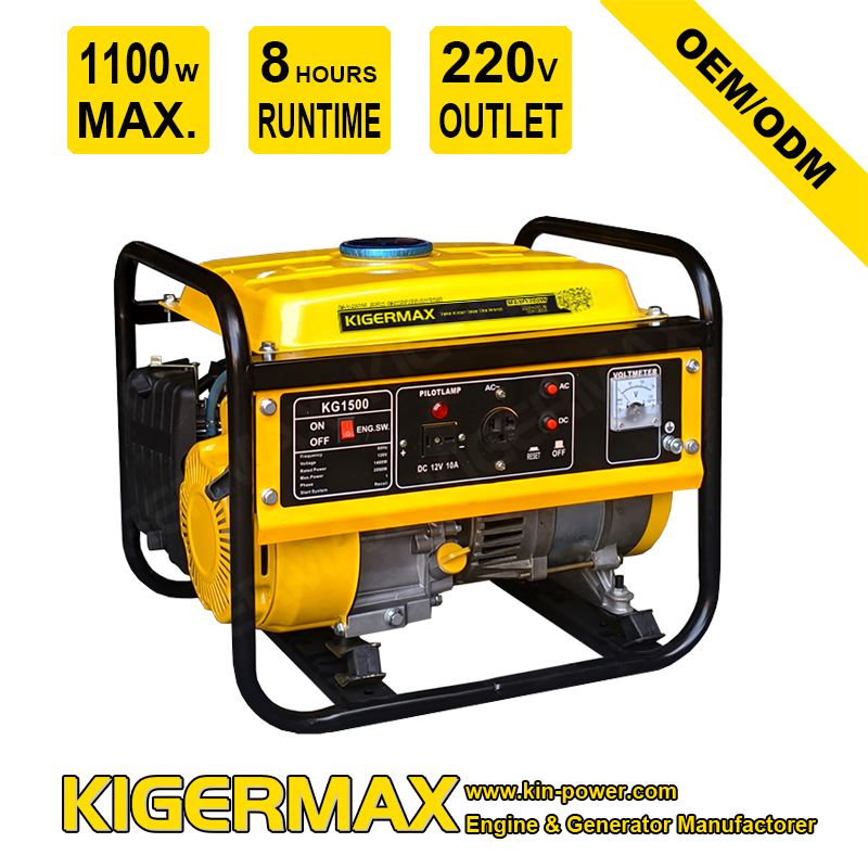 1000W Very Light and Small and Portable Gasoline Generator Set with Hand Start
