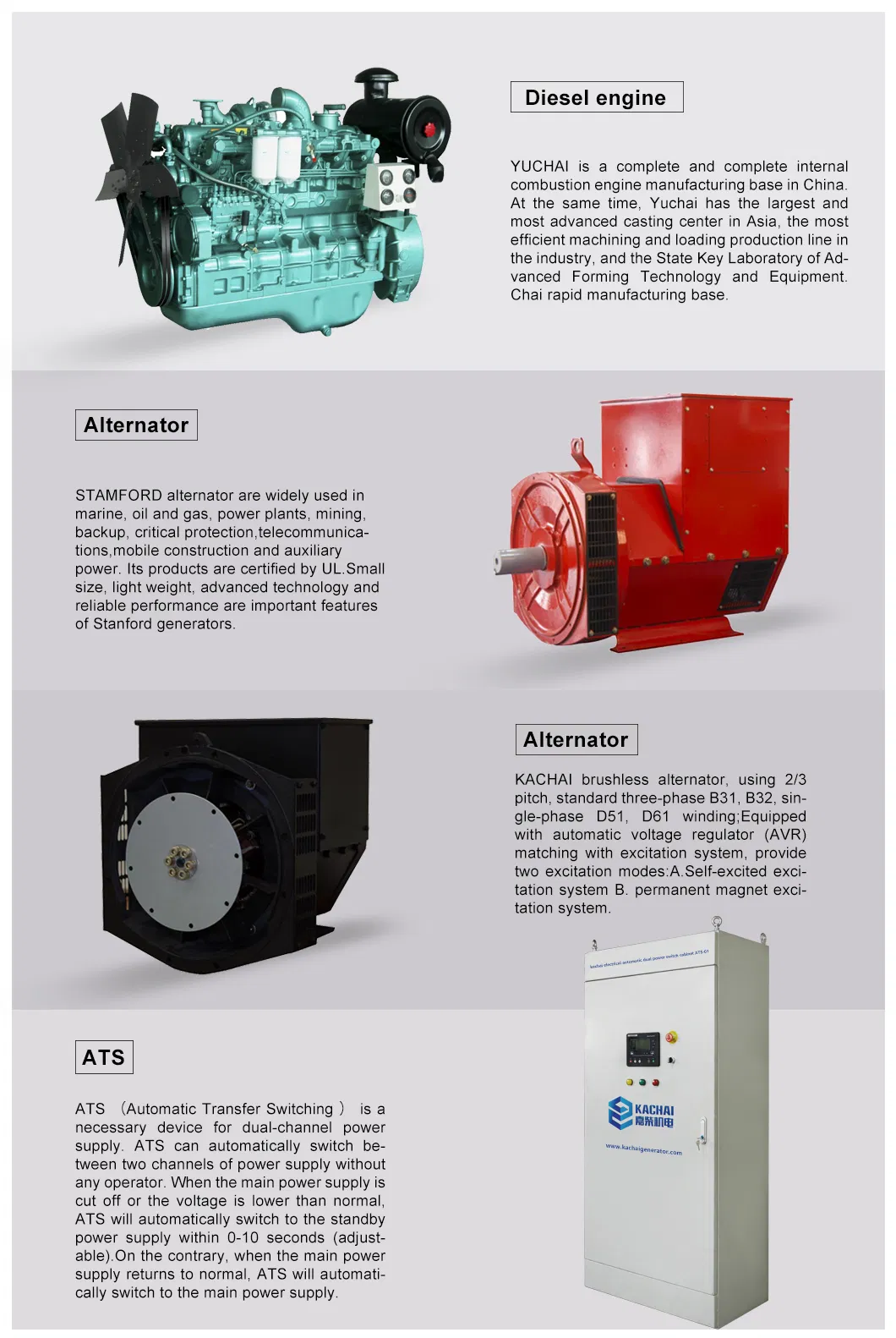 12.5-312kVA China Yuchai Power Diesel Generator Soundproof Generator Set