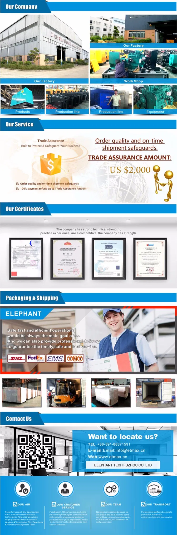 120kw 150kVA Silent Baudouin Deutz Power Generator