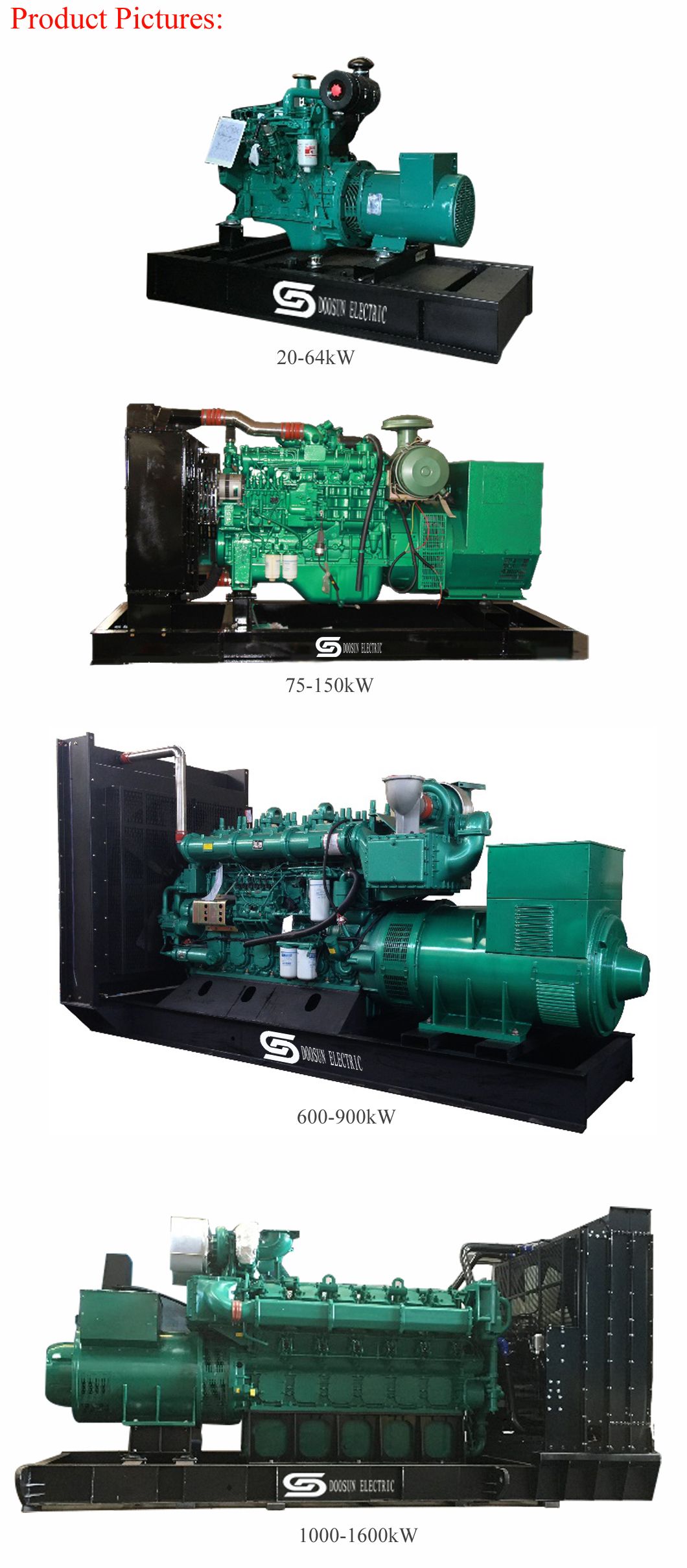 140kw/175kVA Diesel Generator Set Yc6a230-D30 Engine