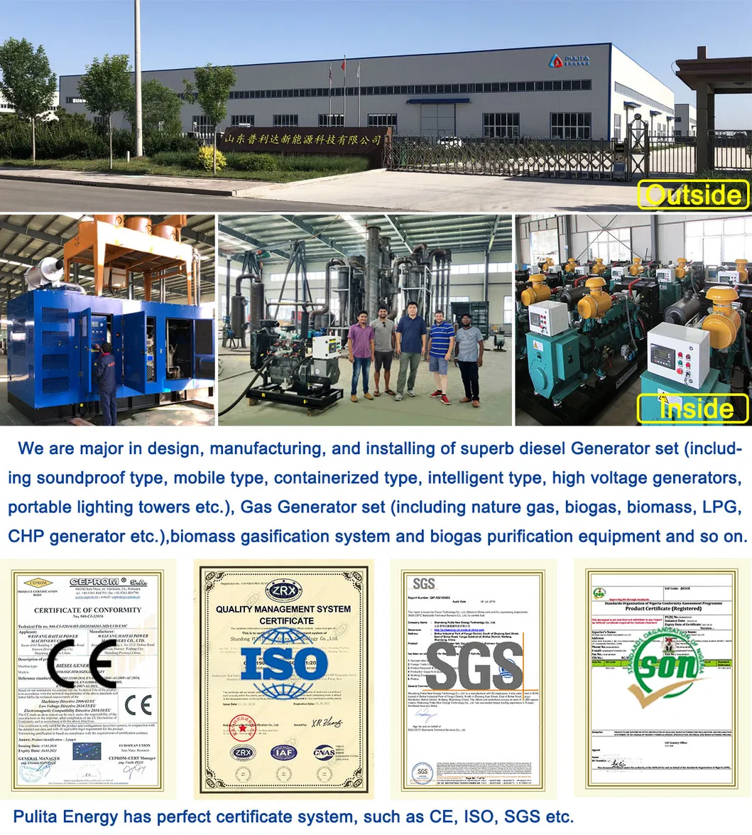 1500/1800 Speed and 220/380/400 Rated Voltage Diesel Generator