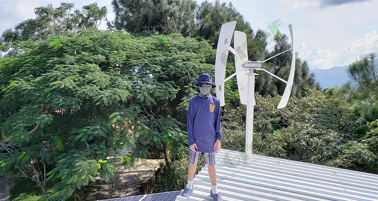 1kw on-Grid off-Grid System Aerogenerador De Eje Vertical Use in Park/Home/City