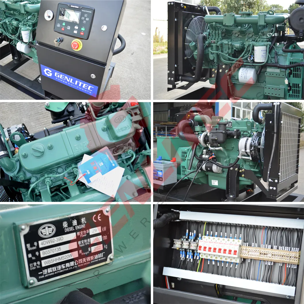 312kVA 250kw Fawde Engine Diesel Generator with Low Noise Silent Canopy
