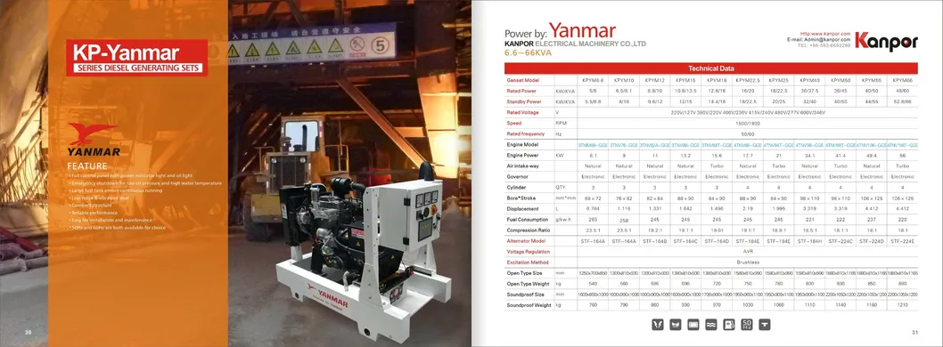 35kw/44kVA Japan Yanmar Diesel Generator