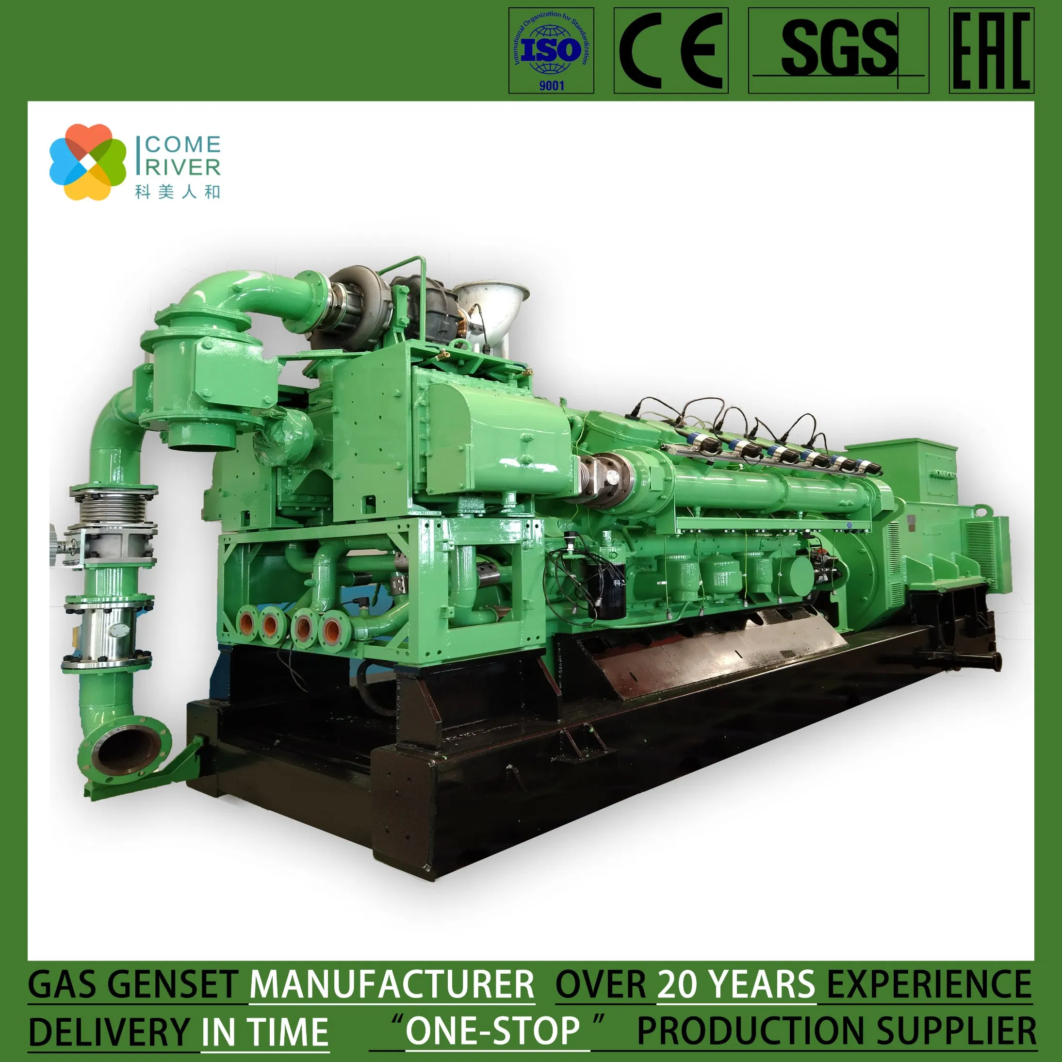500kw 12V190 Series High Efficiency high Methane Concentration Gas Generator Set