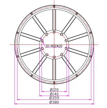 500W 1low Torque Vertical Axis Coreless Permanent Magnetic Generator
