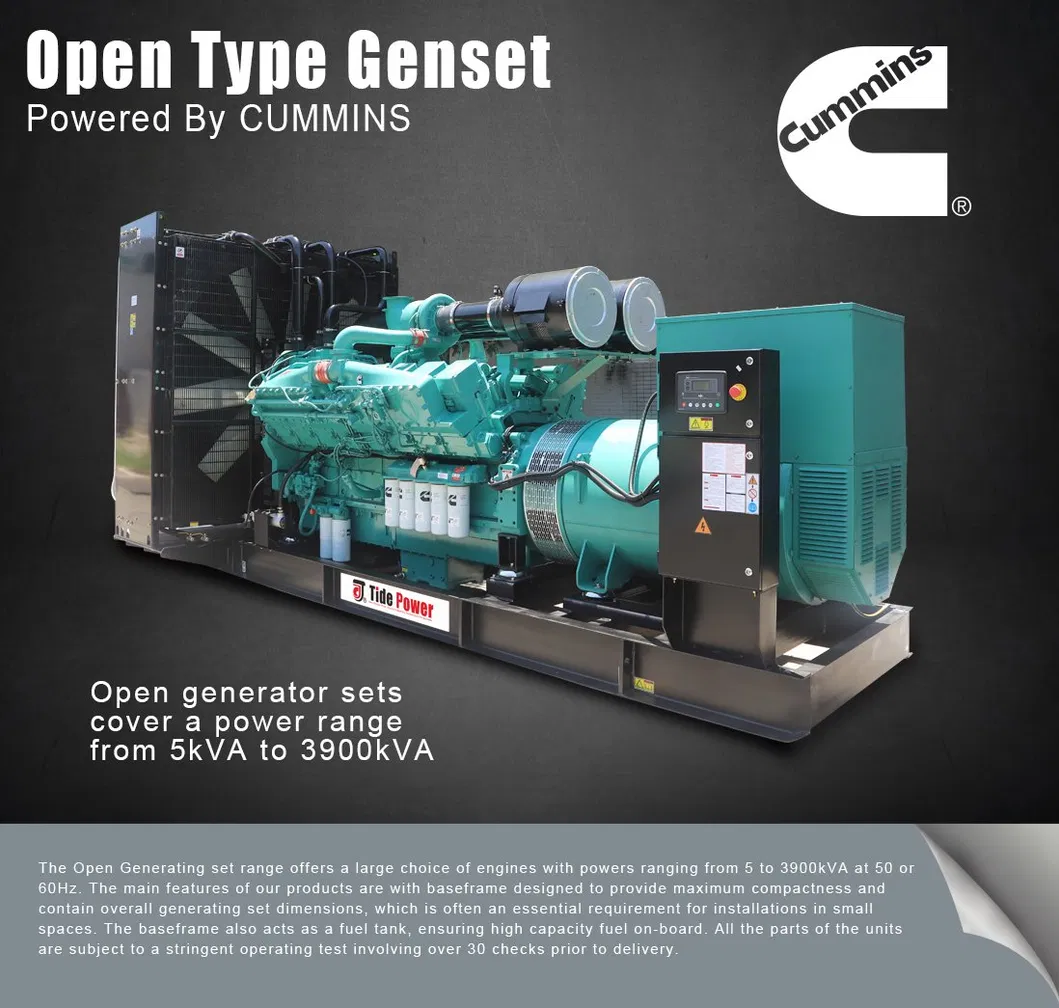 575kVA Open Diesel Generator with Cummins Engine Leroy Somer Stamford Meecalte Deepsea Comap