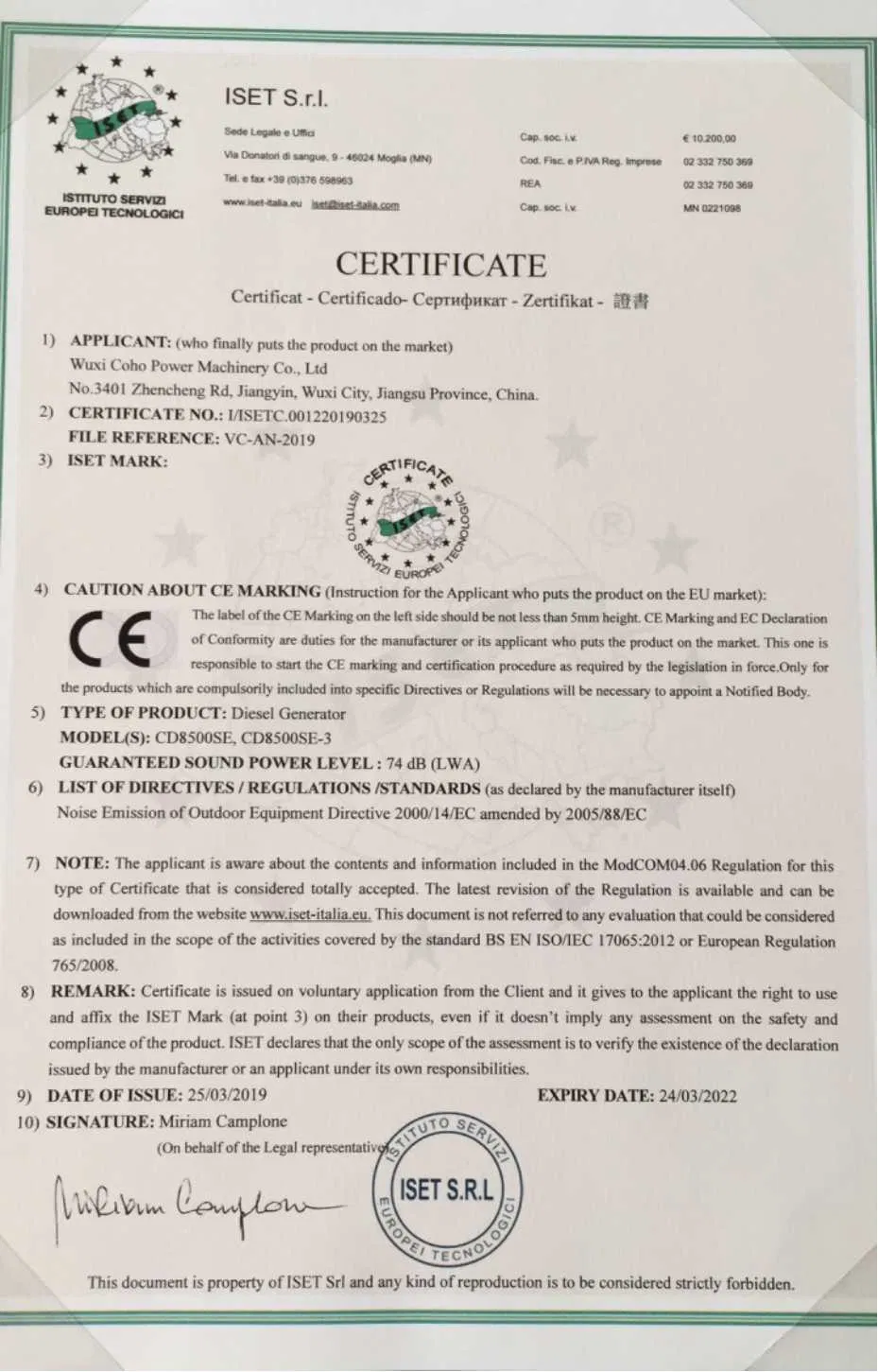 5kw Diesel Generator Open Type with CD186f Diesel Engine