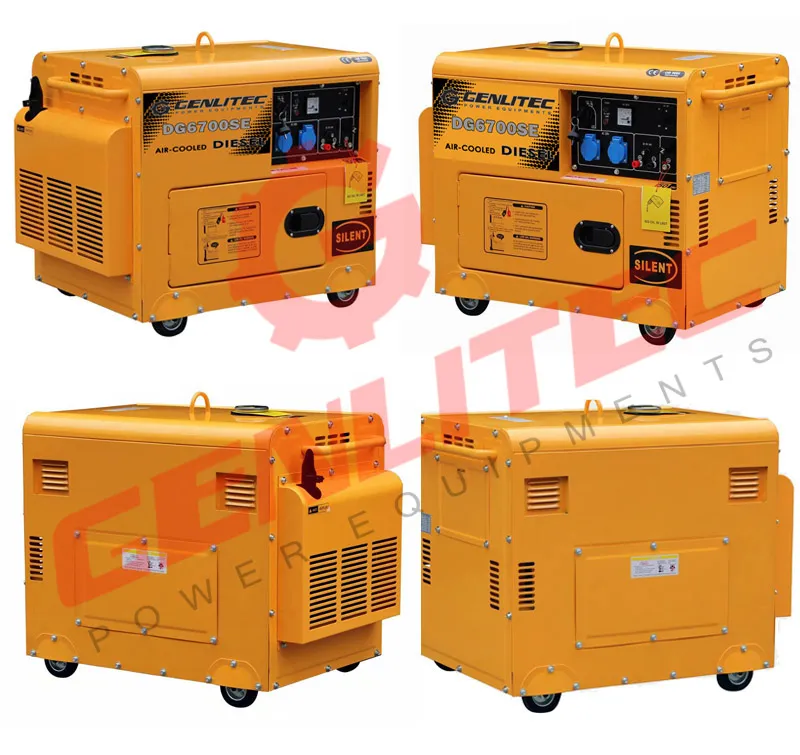 Air Cooled Single Cylinder Diesel Generator Set Silent Type 4.5kw 5kw 5.5kw 6kw 7kw