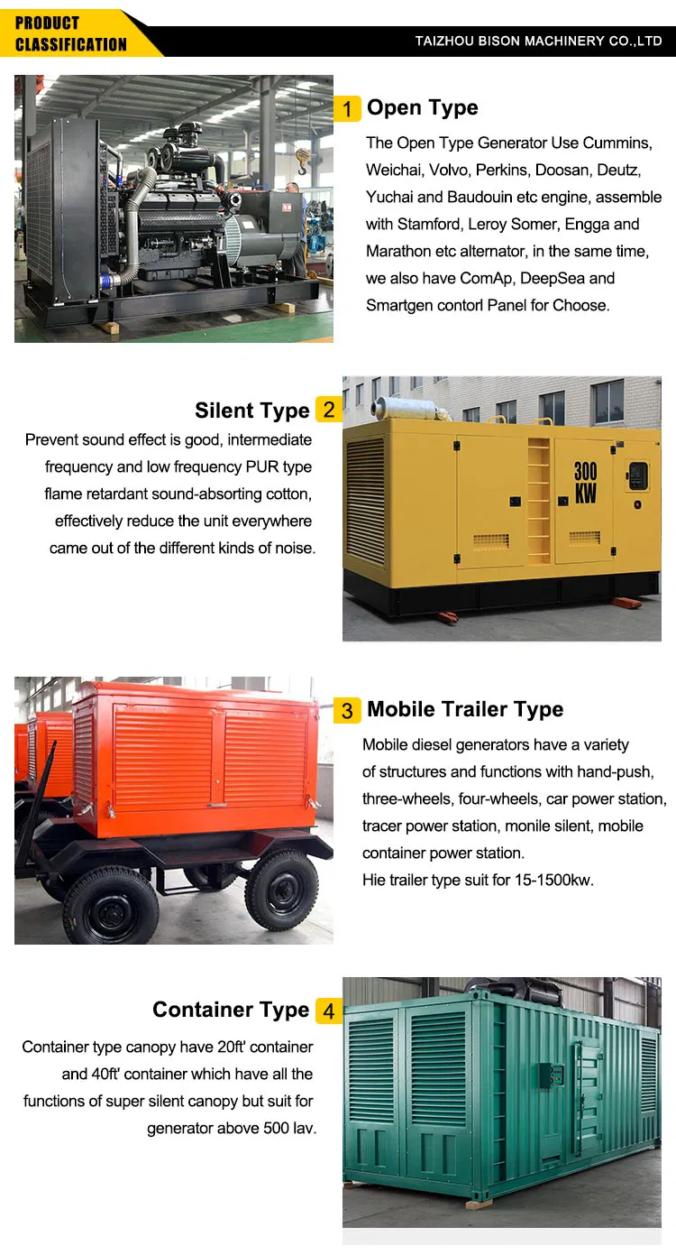 China Bison 30kw Electric Diesel Generator Genset with Cummins Diesel Engine 4bt3.9-G2