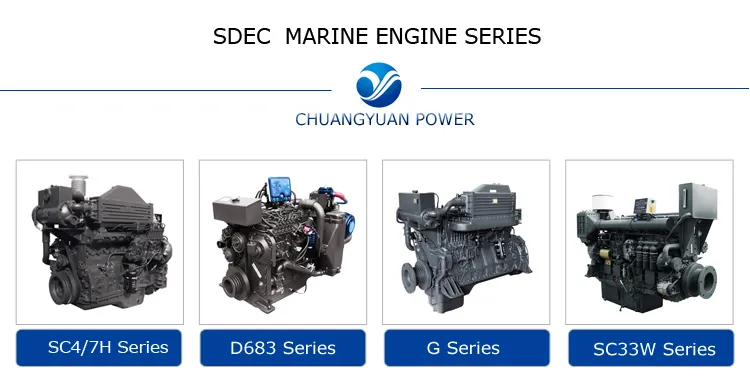 Chinese Marine Diesel Engine with Gearbox 363HP to 450HP