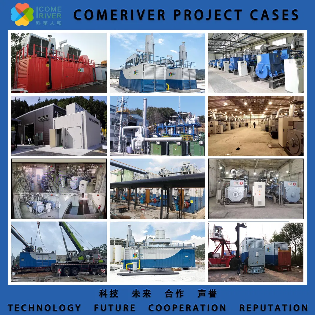 Comeriver Biomass Gas 200/240/500/600/700kw High Efficiency Industrial Exhaust Gas/Syngas/Coke Oven Gas/Producer Gas/Refining Gas/Biomass Generator Set