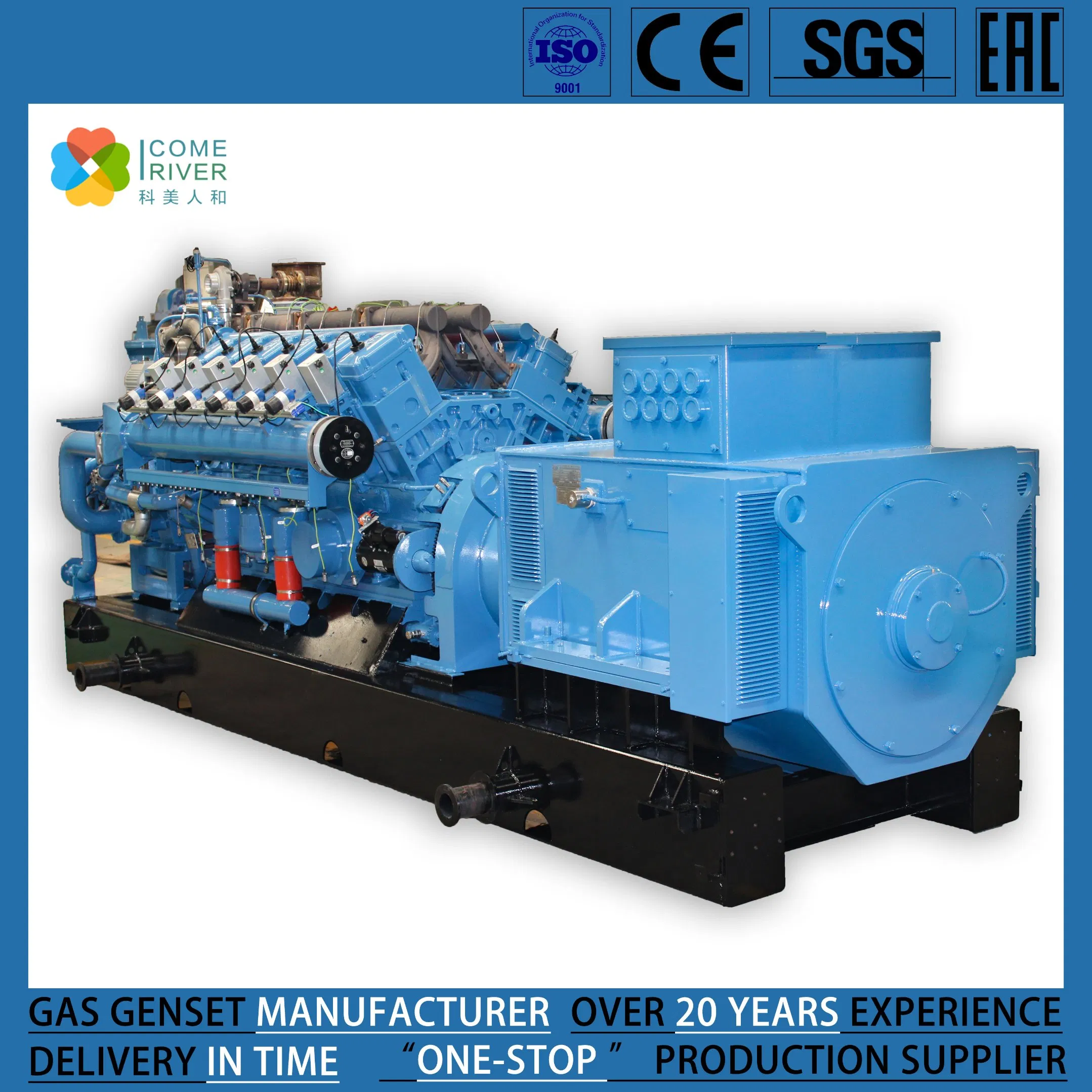 Comeriver Biomass Gas 200/240/500/600/700kw High Efficiency Industrial Exhaust Gas/Syngas/Coke Oven Gas/Producer Gas/Refining Gas/Biomass Generator Set