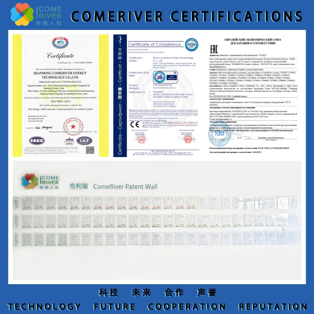 Comeriver Biomass Gas 200/240/500/600/700kw High Efficiency Industrial Exhaust Gas/Syngas/Coke Oven Gas/Producer Gas/Refining Gas/Biomass Generator Set
