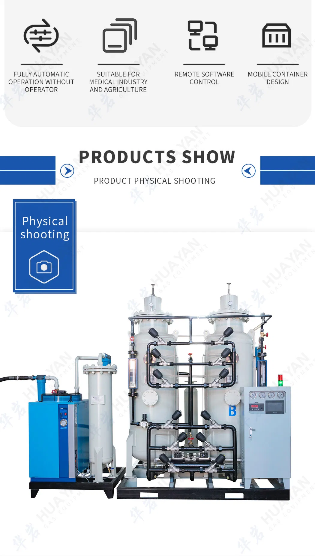 Energy Saving Psa Oxygen Gas Generator Oxygen Cylinder Refilling Plant for Sale