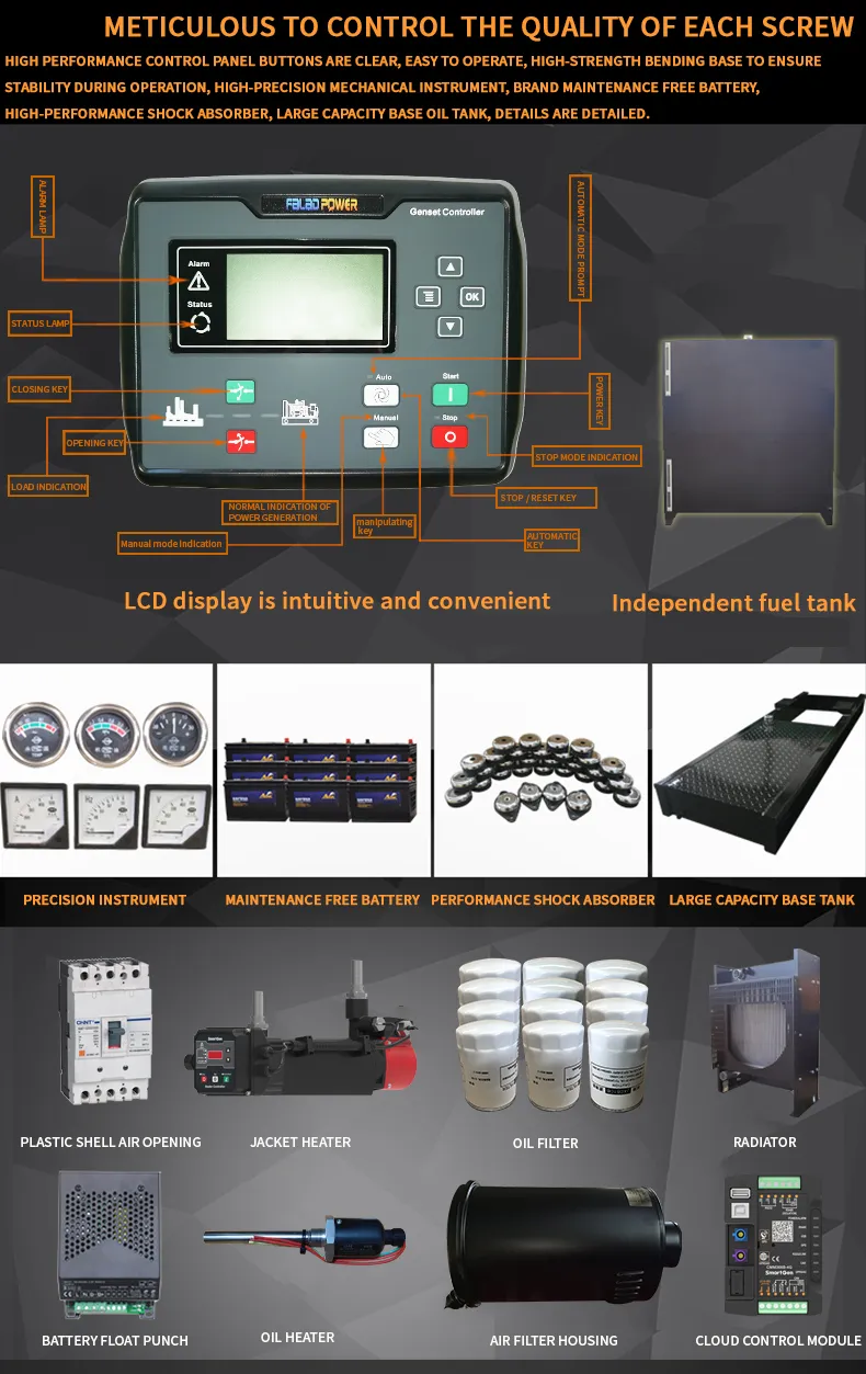 Factory Price Backup Power 108kw 110kVA with 1106A-70tg1 Engine Three Phase Generator