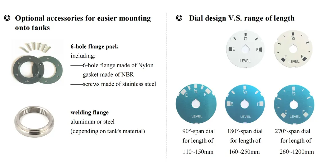 Fuel Tank Level Gauge with Option of Bsp1 1/2 and M45*2 Thread