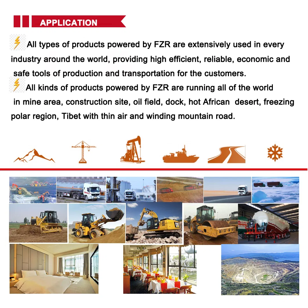 New Diesel 6 Cylinders Low Noise Powerful Water Cooled Engine