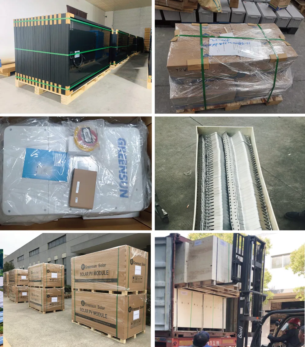 Greensun 380V 400V 3 Phase 10kw 15kw 20kw Hybrid Solar Energy Systems with Lithium Batteries for Home Use