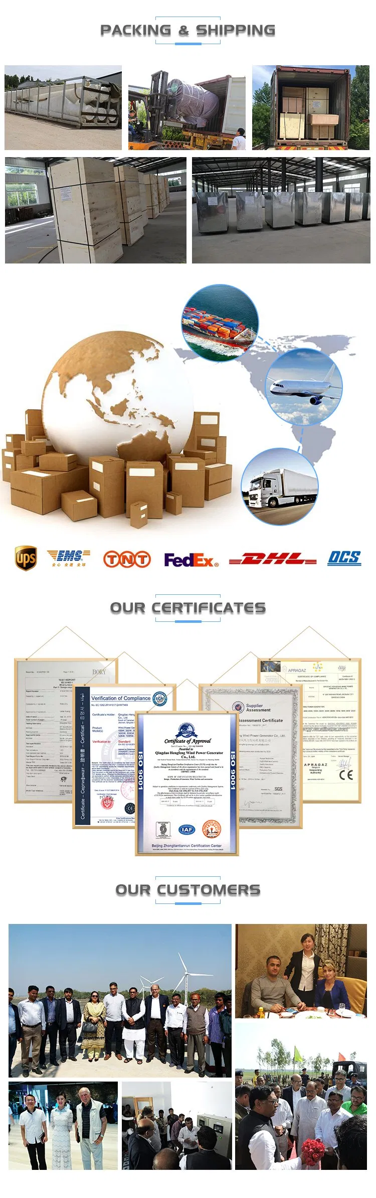 Hengfeng 15kw Noise Free 3 Phase Wind Turbine Generator for Sale