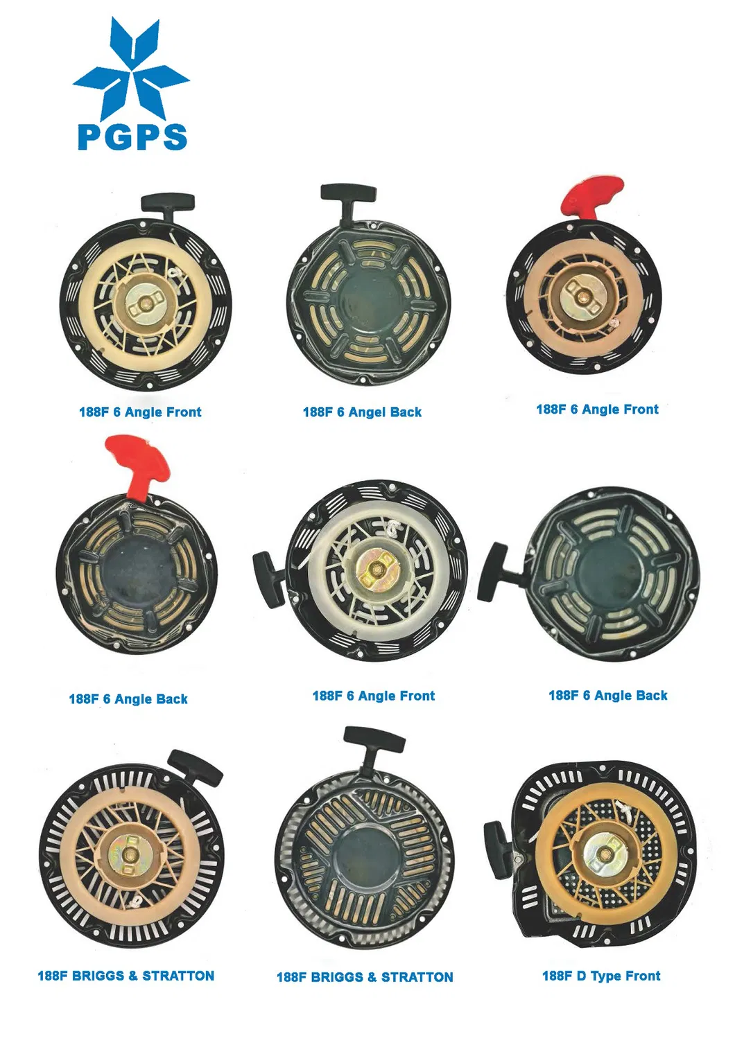 High Quality 168f 188f 190f Gx390 Gx340 Ey20 Ey18 Generator Recoil Starter Assembly