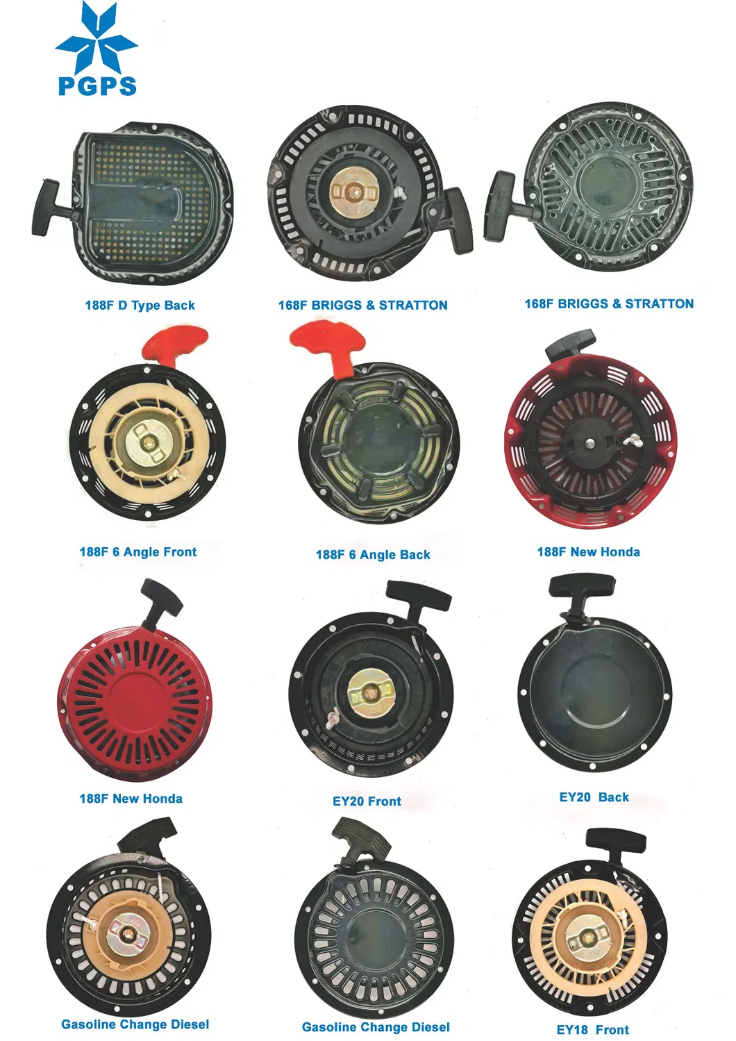 High Quality 168f 188f 190f Gx390 Gx340 Ey20 Ey18 Generator Recoil Starter Assembly
