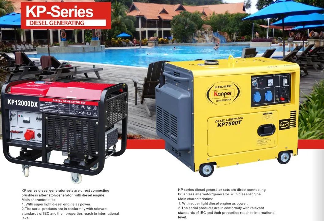 Kanpor ISO Certificate 1500/1800 10kw Portable Diesel Generator with Best Price