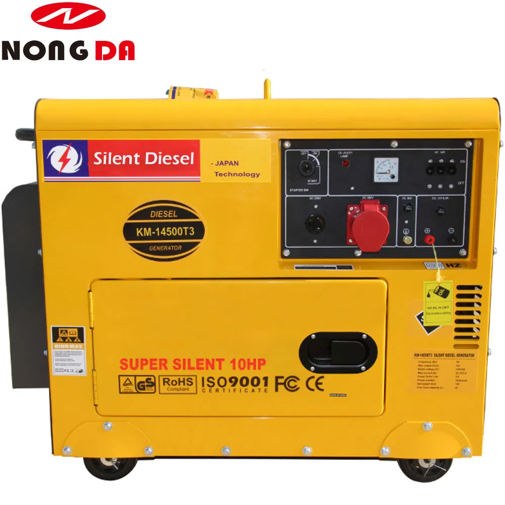 Kh8000t3 Km14500t3 7kVA 10HP Silent King Power Diesel Generator