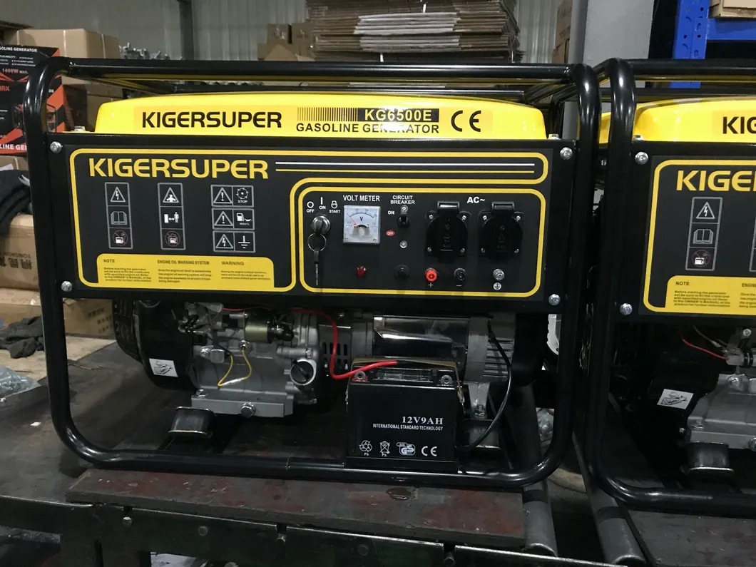 Kigermax Sales Ohv Gasoline Engine Air-Cooled Power Generator Set with Handle and Wheels