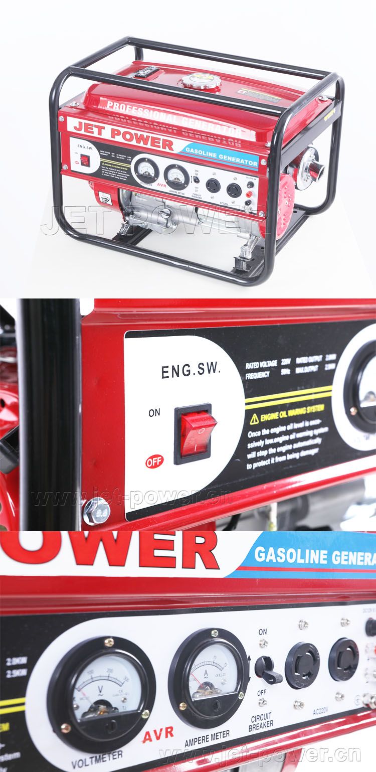 Low Noise Gasoline Generator 3000W 3kw with Silencer for Sale