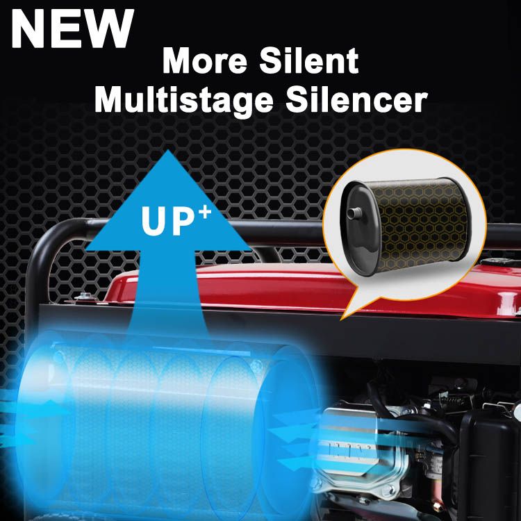 Low Noise Gasoline Generator 3000W 3kw with Silencer for Sale