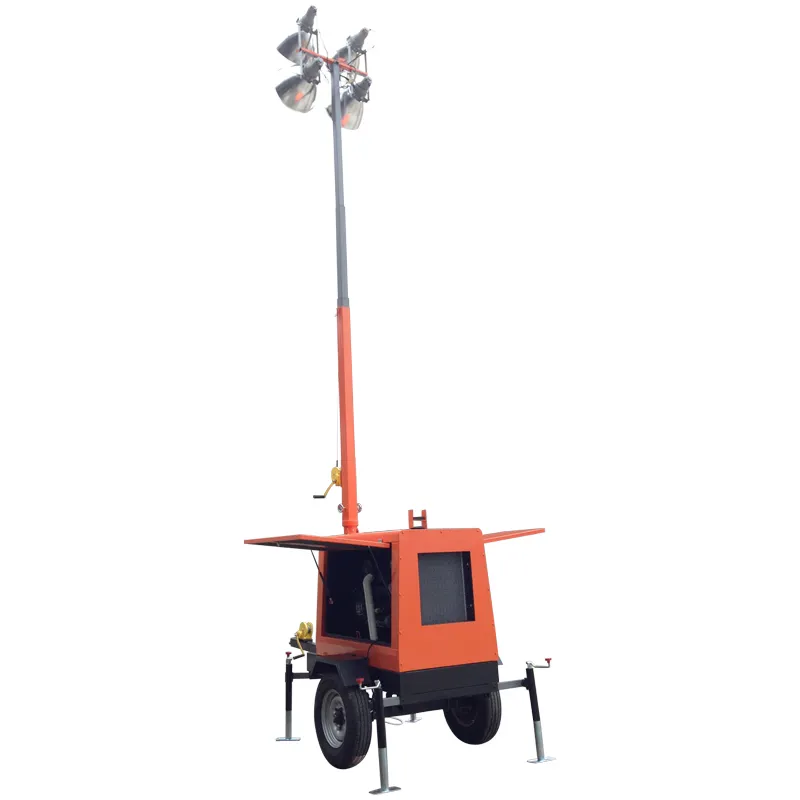 Mobile Lighting Tower Genset with Wheels
