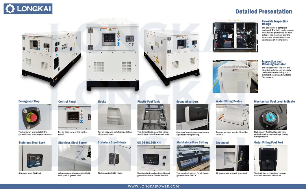 Silent or Trailer Type Diesel Electric Generator Powerd by 610kw Korea Doosan Engine