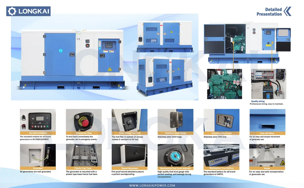 Silent or Trailer Type Diesel Electric Generator Powerd by 610kw Korea Doosan Engine