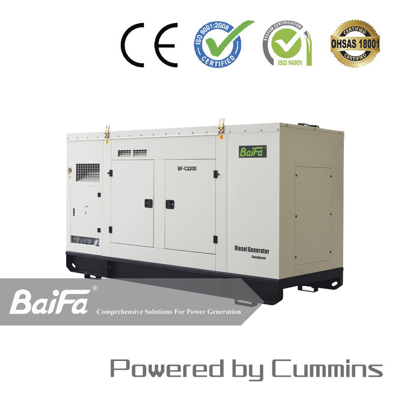 Single/Three Phase 175kw Electric Power Gas/Diesel Generator Powered by Cummins Engine 6ctaa8.3-G2 with Stamford Brushless Alternator Factory