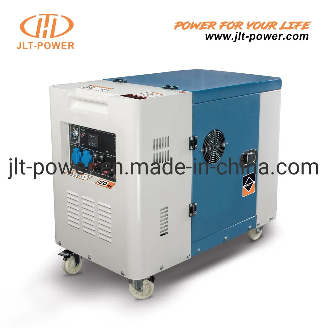 Super Silent Jlt Factory Directly Offer 7kVA 7kw 7kv 7000W 1100 Diesel Engine Powered Portable Silent Diesel Generator