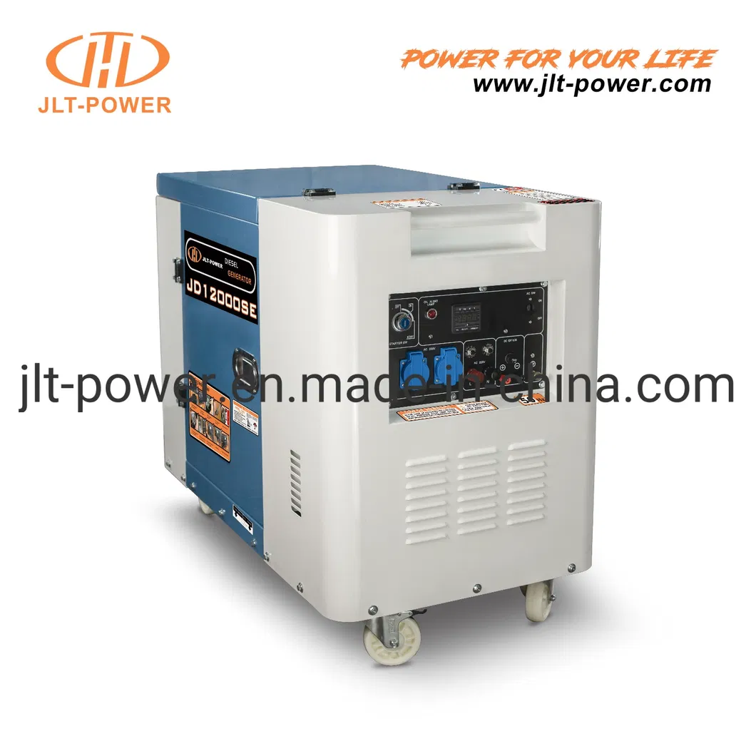 Super Silent Jlt Factory Directly Offer 7kVA 7kw 7kv 7000W 1100 Diesel Engine Powered Portable Silent Diesel Generator