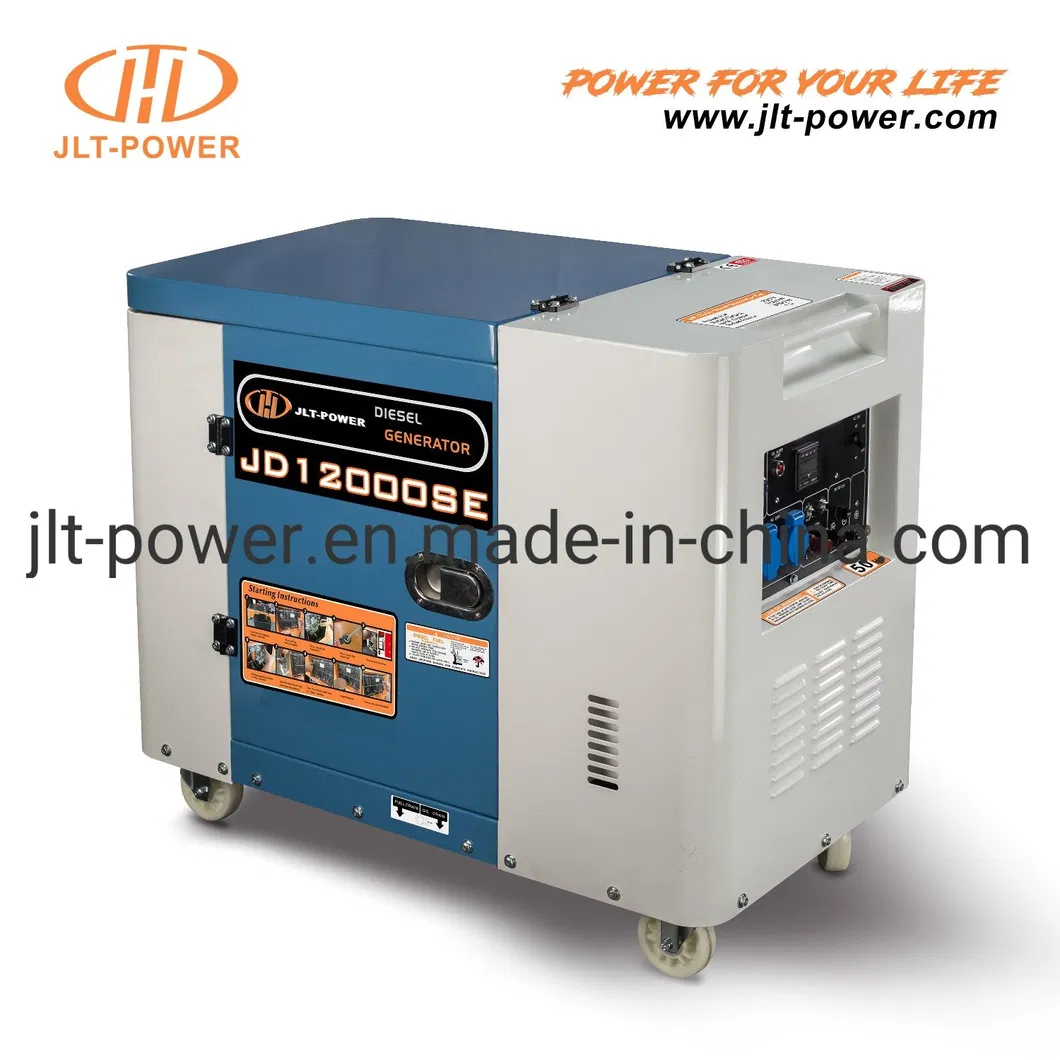 Super Silent Jlt Factory Directly Offer 7kVA 7kw 7kv 7000W 1100 Diesel Engine Powered Portable Silent Diesel Generator