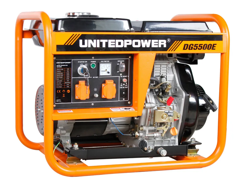 Unitedpower 4500W 5000W 5500W 4kVA 5kw Portable Power Diesel Generator for Sale
