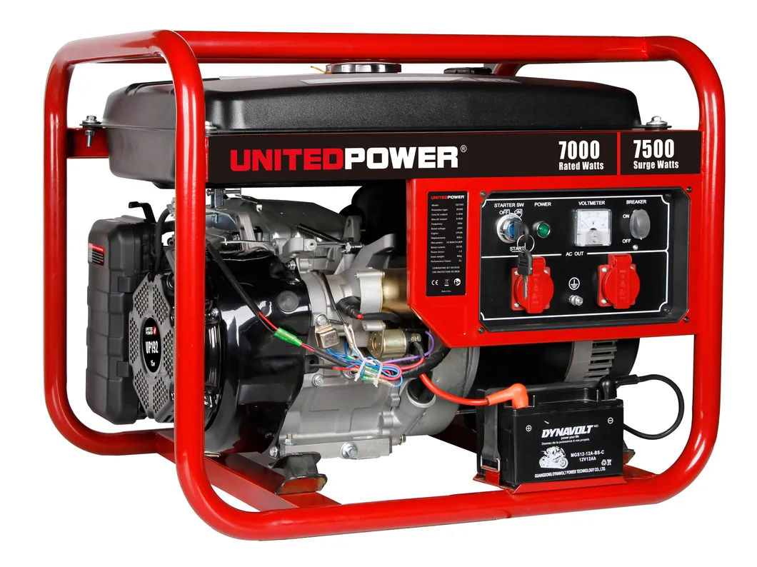 Unitedpower 7000W 7500W Silent Petrol Gas Power Portable Gasoline Generator for Home Use