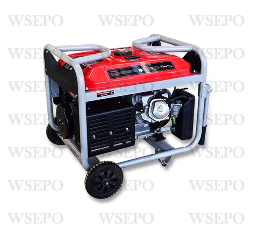 Wse8500b 8kw 8000va 220V 50Hz Electric Start AC Single Phase Brush Gasoline Generator 100% Copper Winding with Trolly Powered by 460cc Single Cylinder Engine