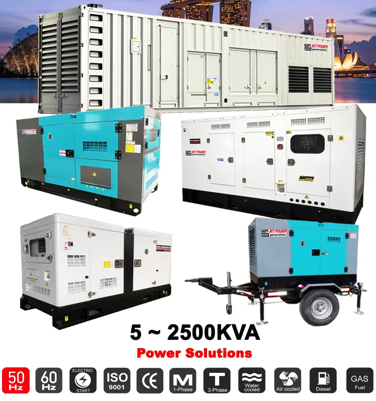 Yanmar 3 Cylinders Diesel Engine Genset 8kw 10kw portable Silent Generators